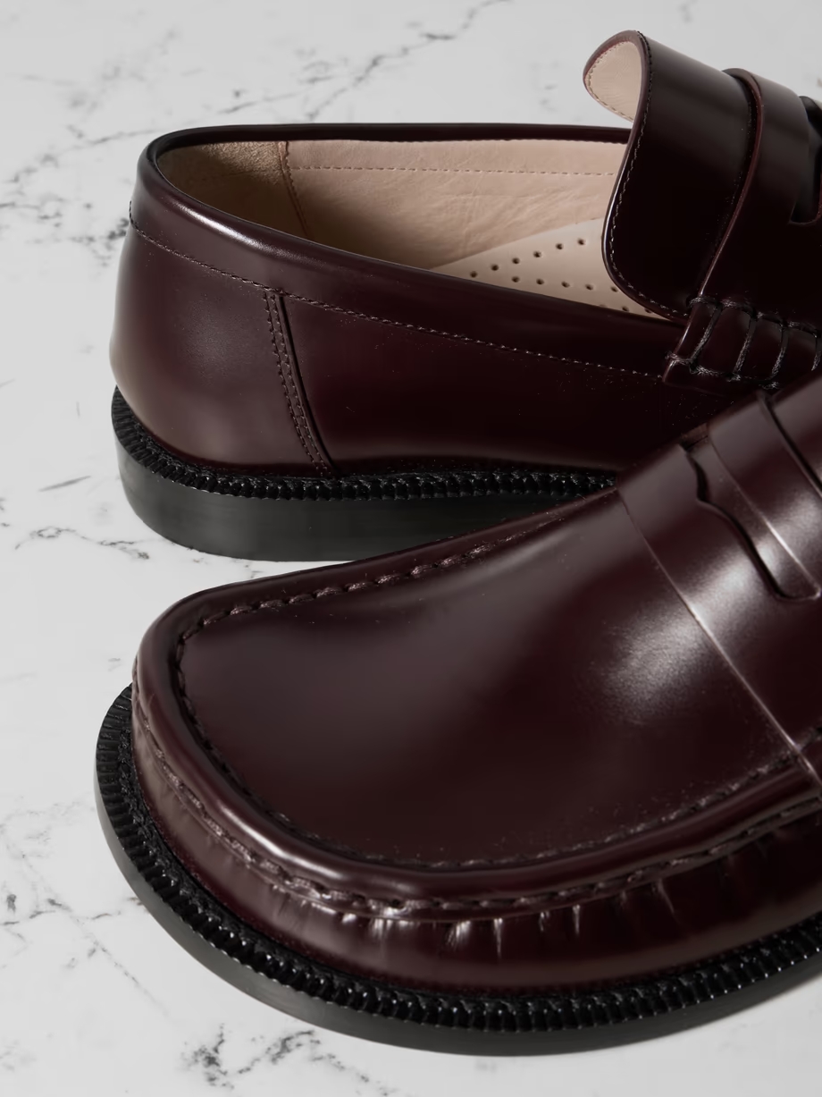 Campo brushed-leather loafers