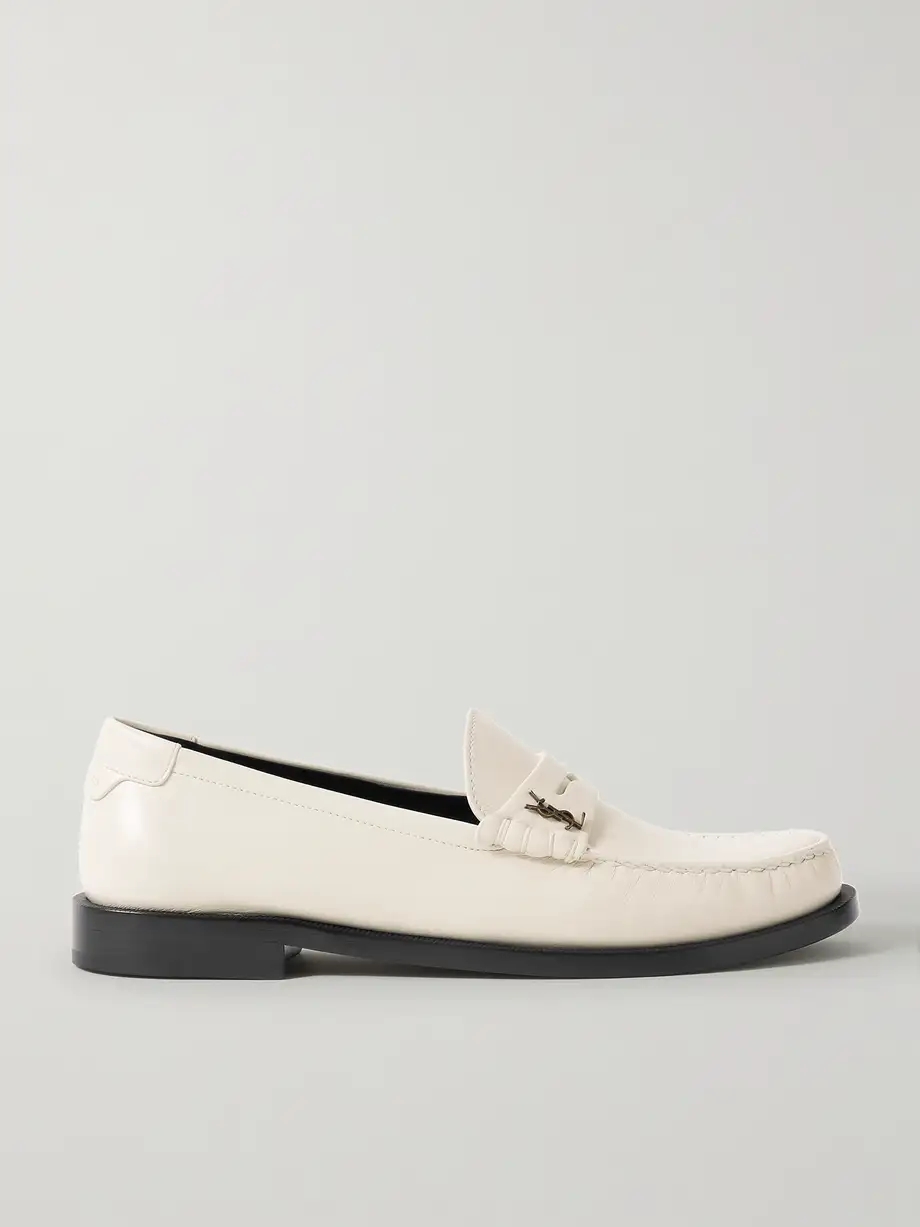 Le Loafer logo-appliquéd leather loafers