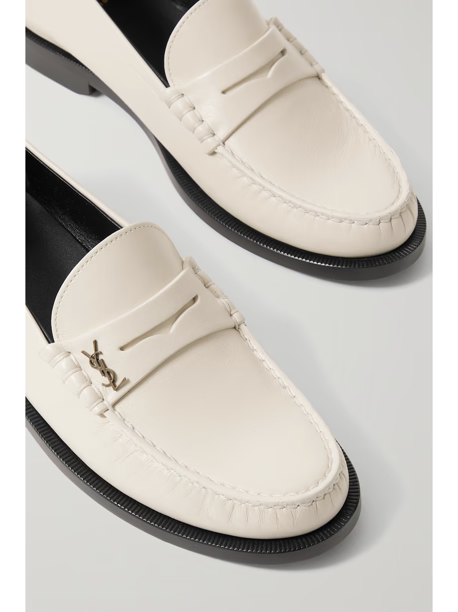 Le Loafer logo-appliquéd leather loafers