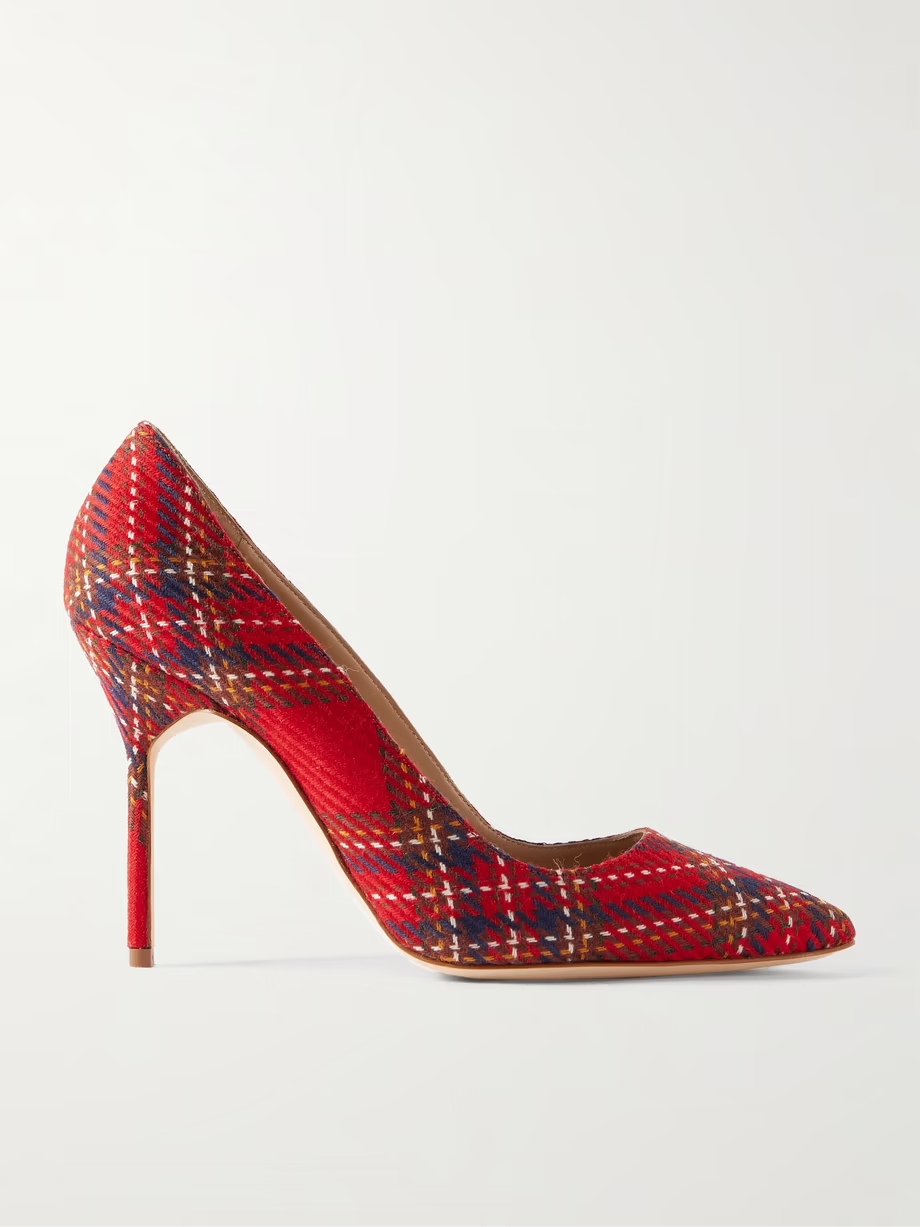 BB 105 checked wool pumps