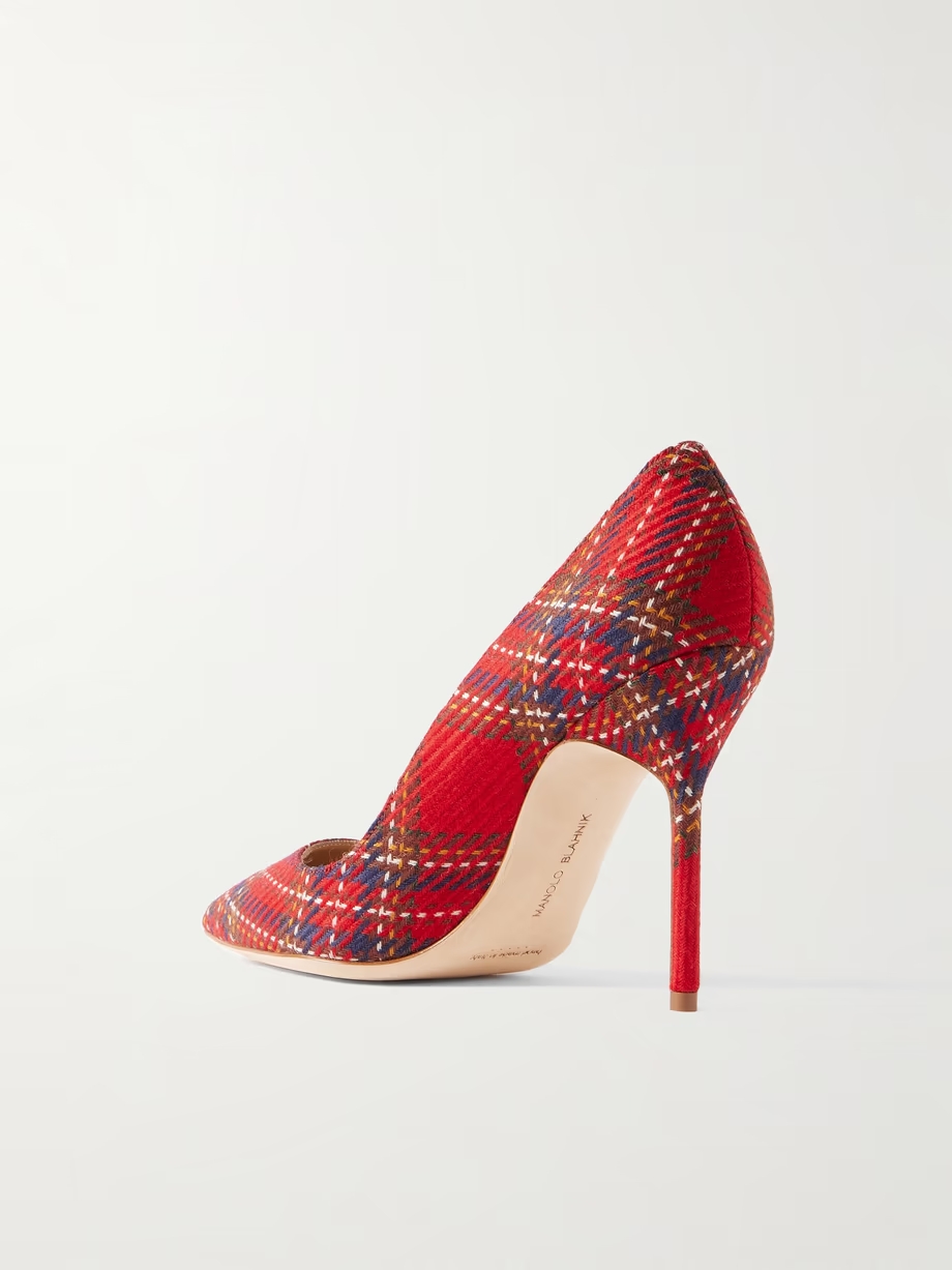 BB 105 checked wool pumps