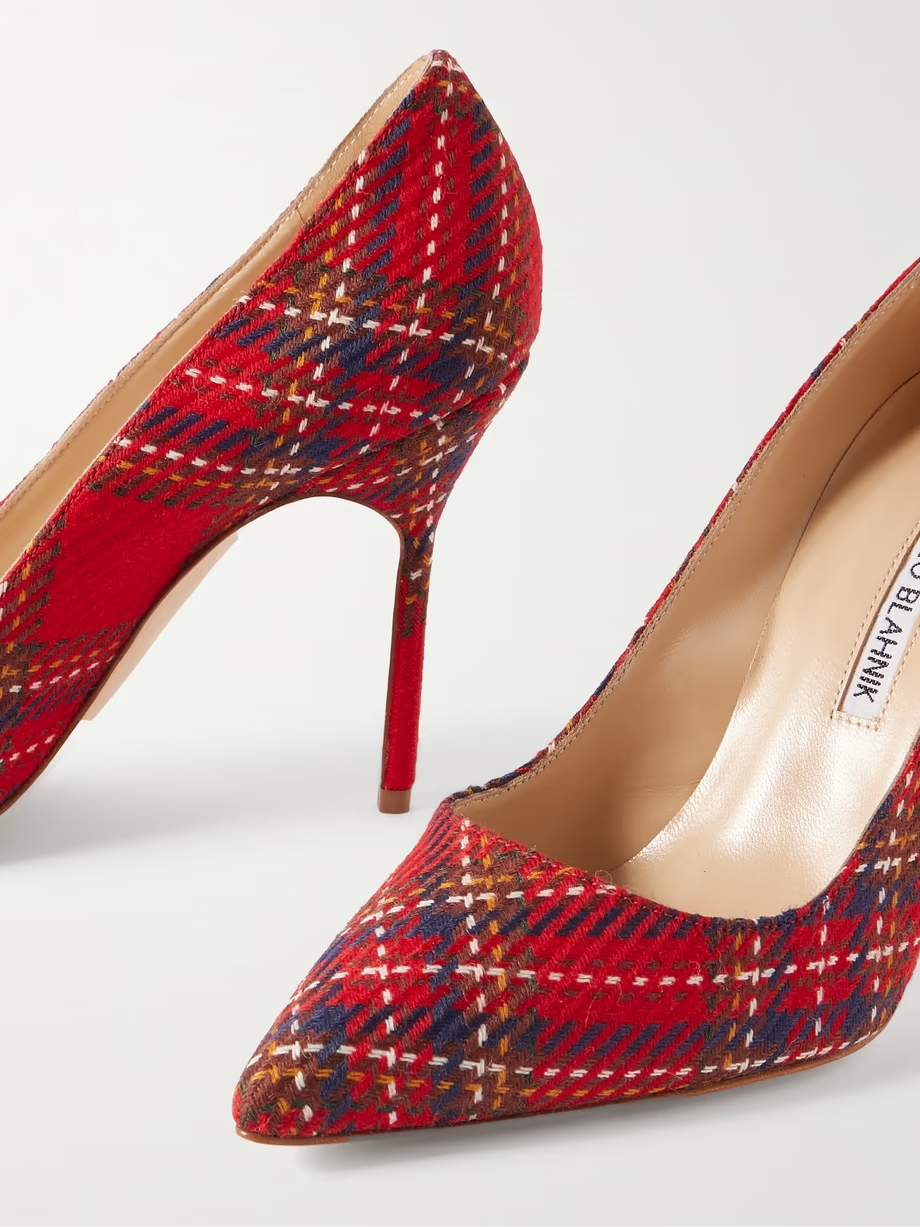 BB 105 checked wool pumps