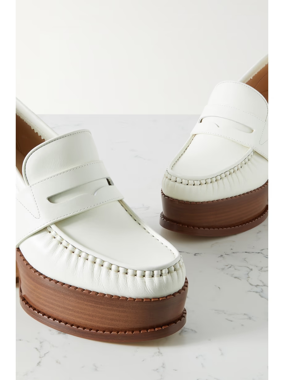 Augusta leather platform loafers