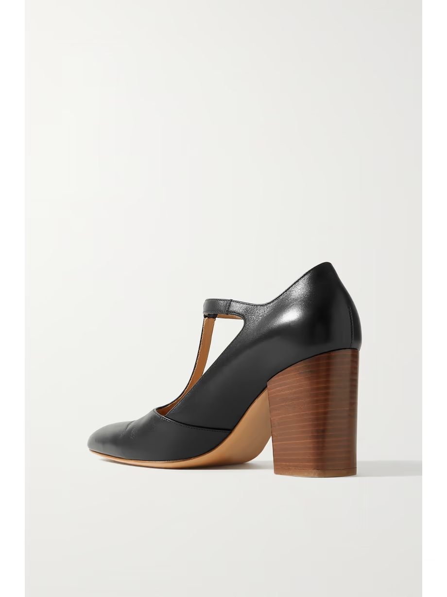 Triana leather Mary Jane point-toe pumps