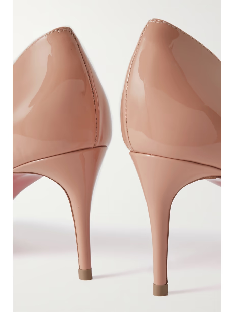 Hot Chick 70 scalloped patent-leather pumps