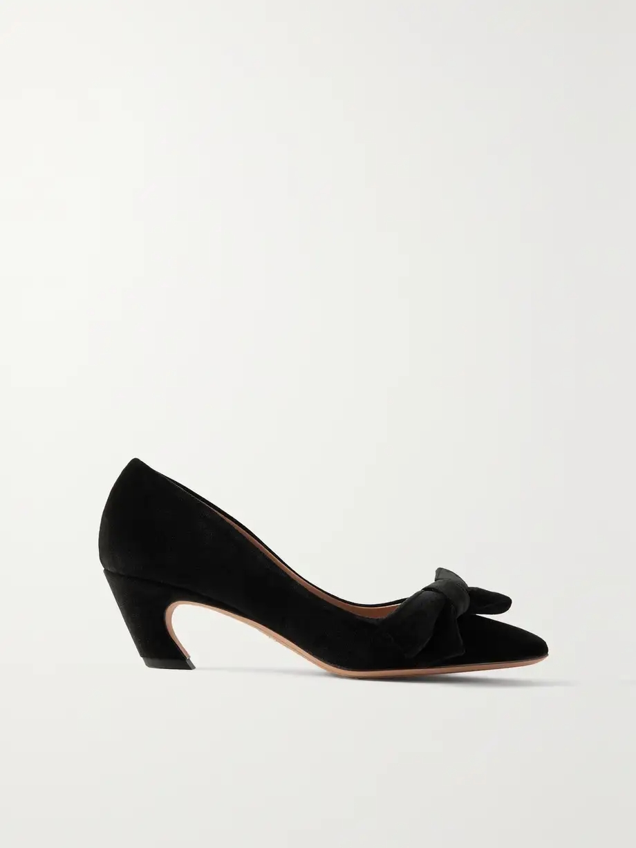 Oli bow-detailed velvet pumps