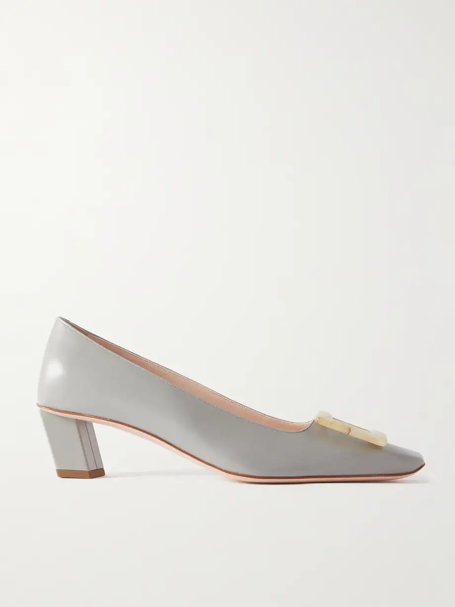 Belle Vivier buckled leather pumps