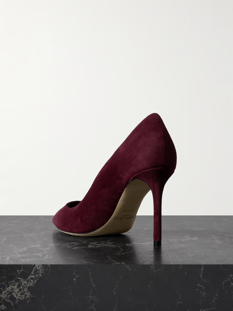 Romy 85 suede pumps