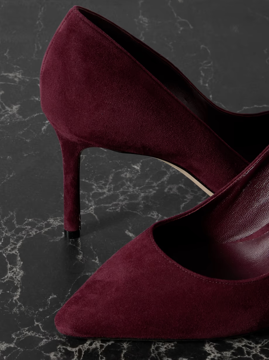 Romy 85 suede pumps