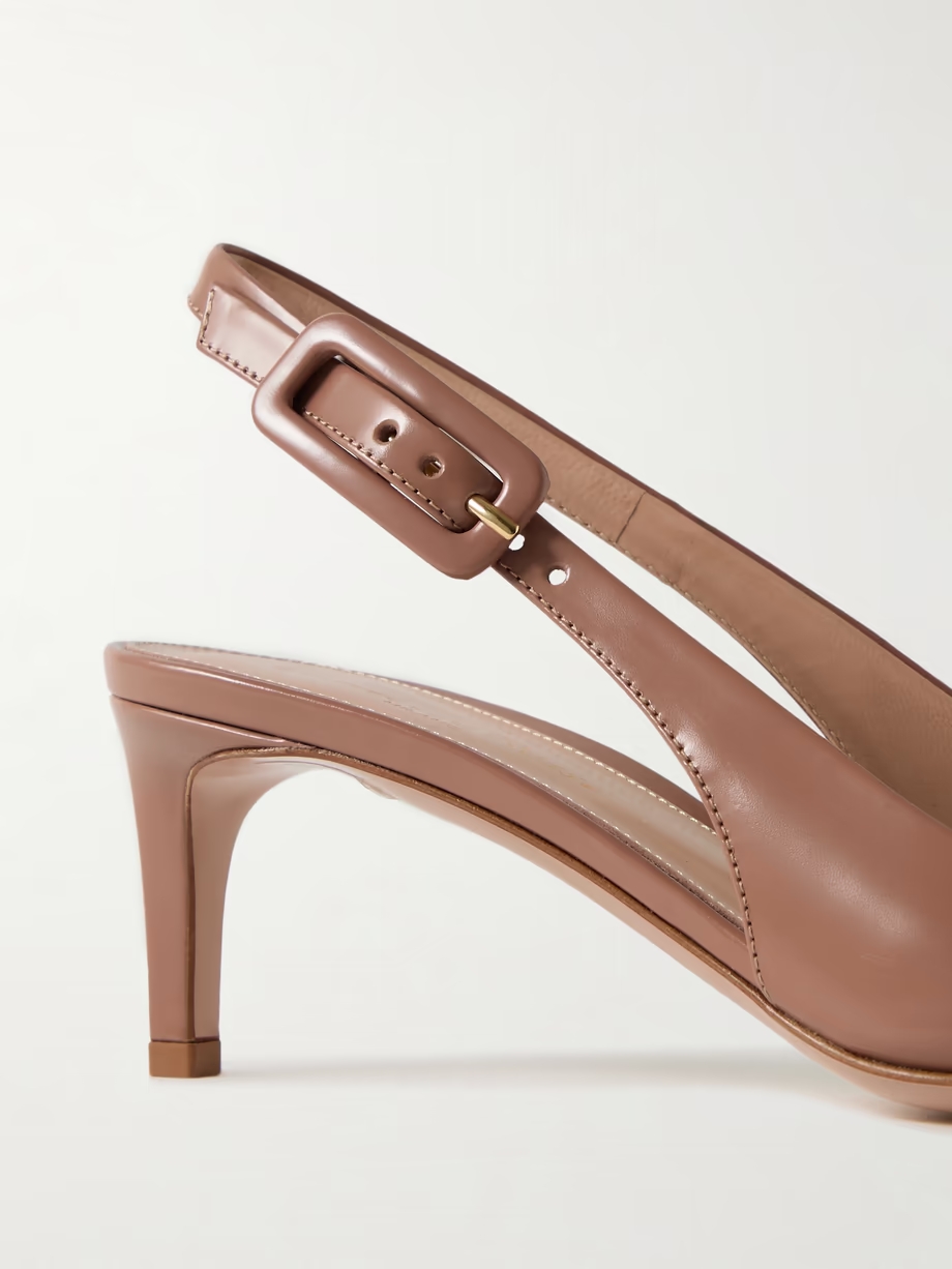 Lindsay 55 leather slingback pumps