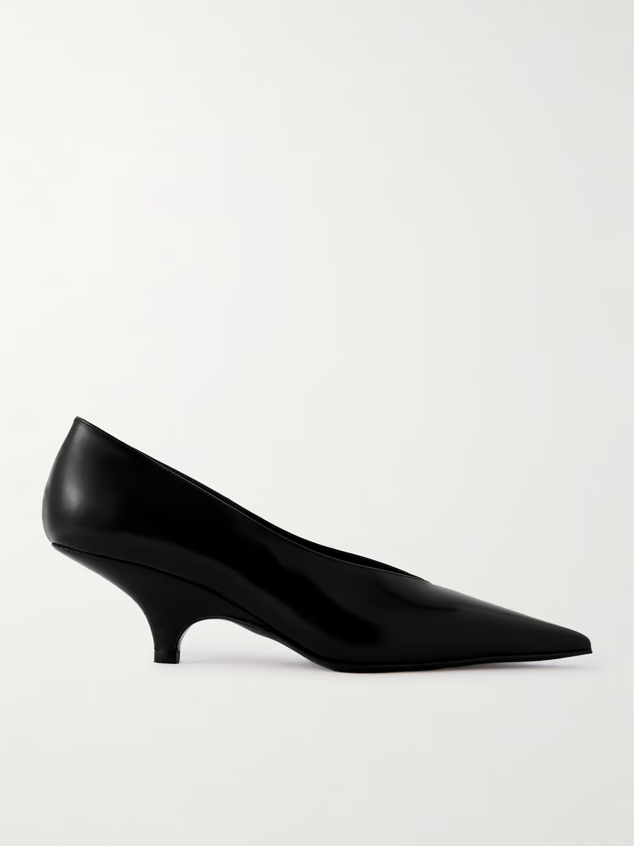 The Wedge leather pumps