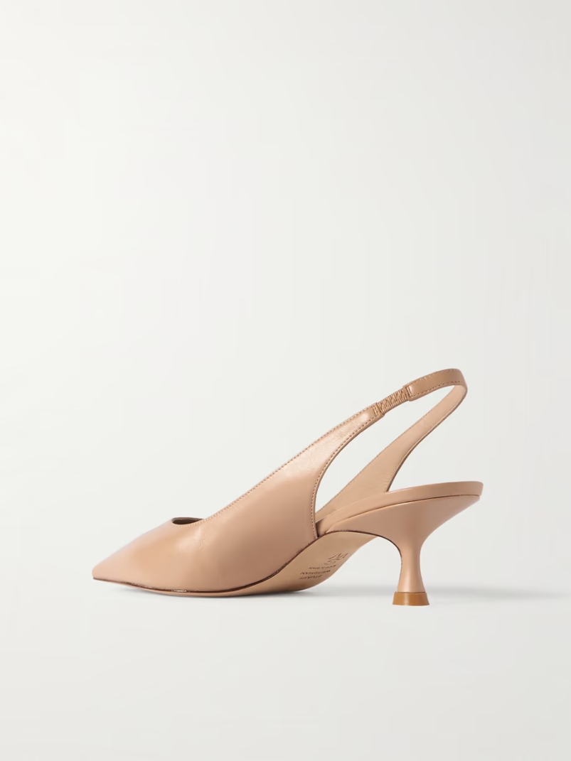 Naomi leather slingback pumps