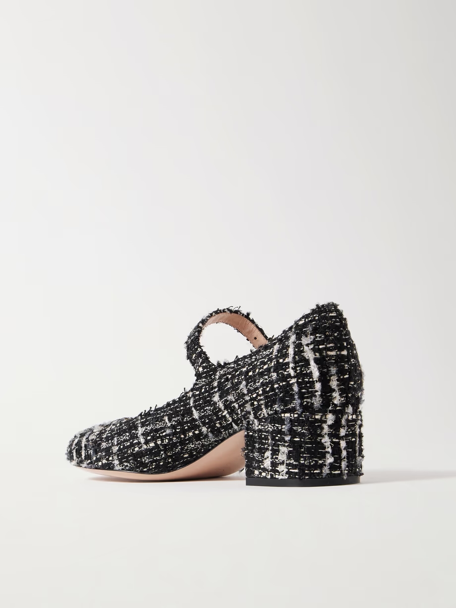 45 tweed Mary Jane pumps