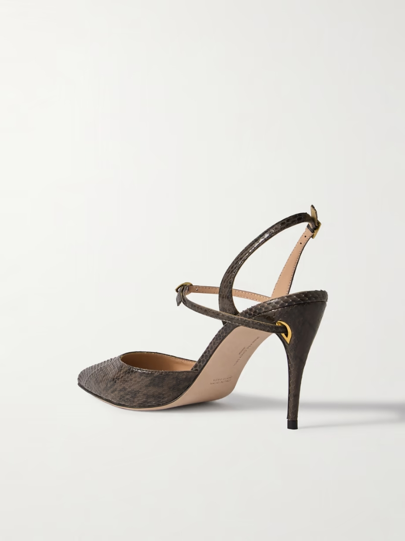 Vittorio 85 elaphe point-toe slingback pumps