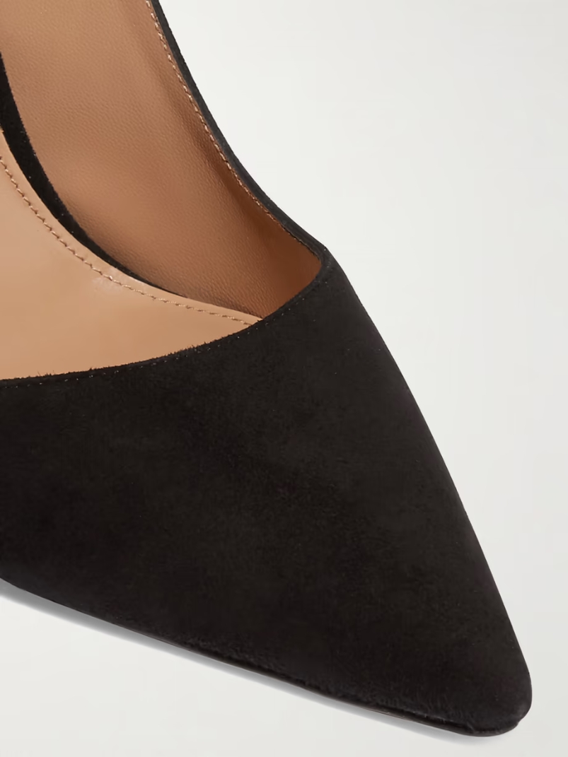 Bow Tie 105 suede pumps