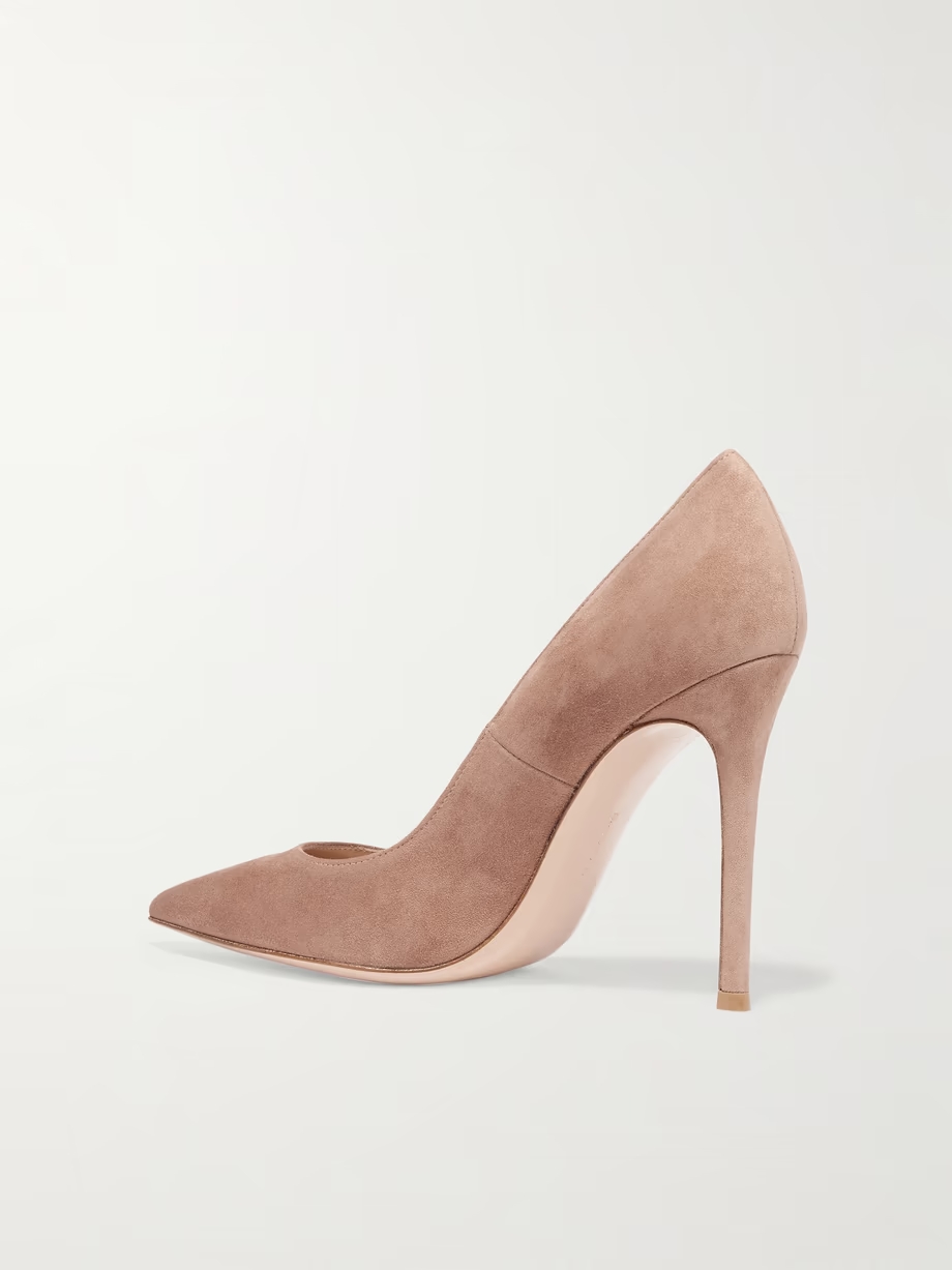 105 suede pumps