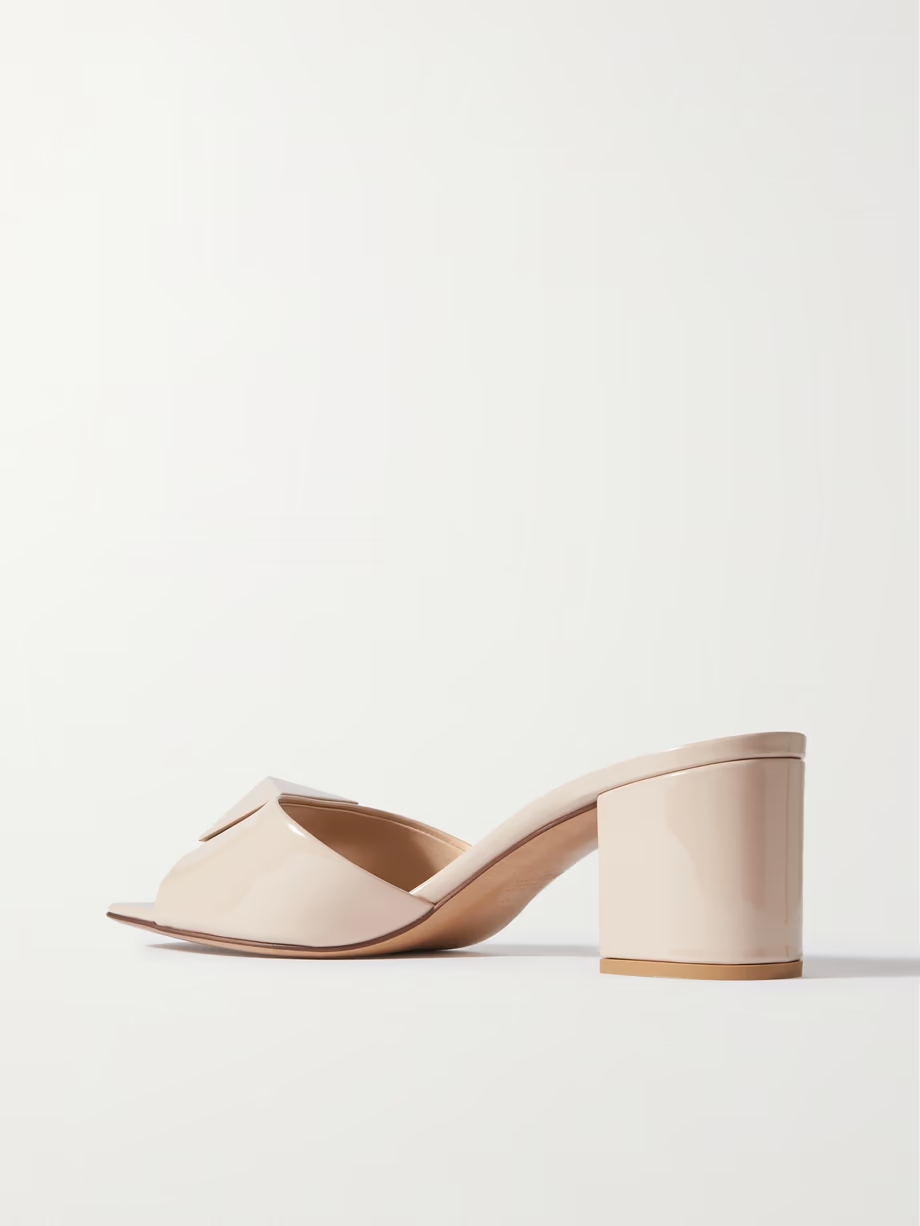 One Stud 60 patent-leather mules