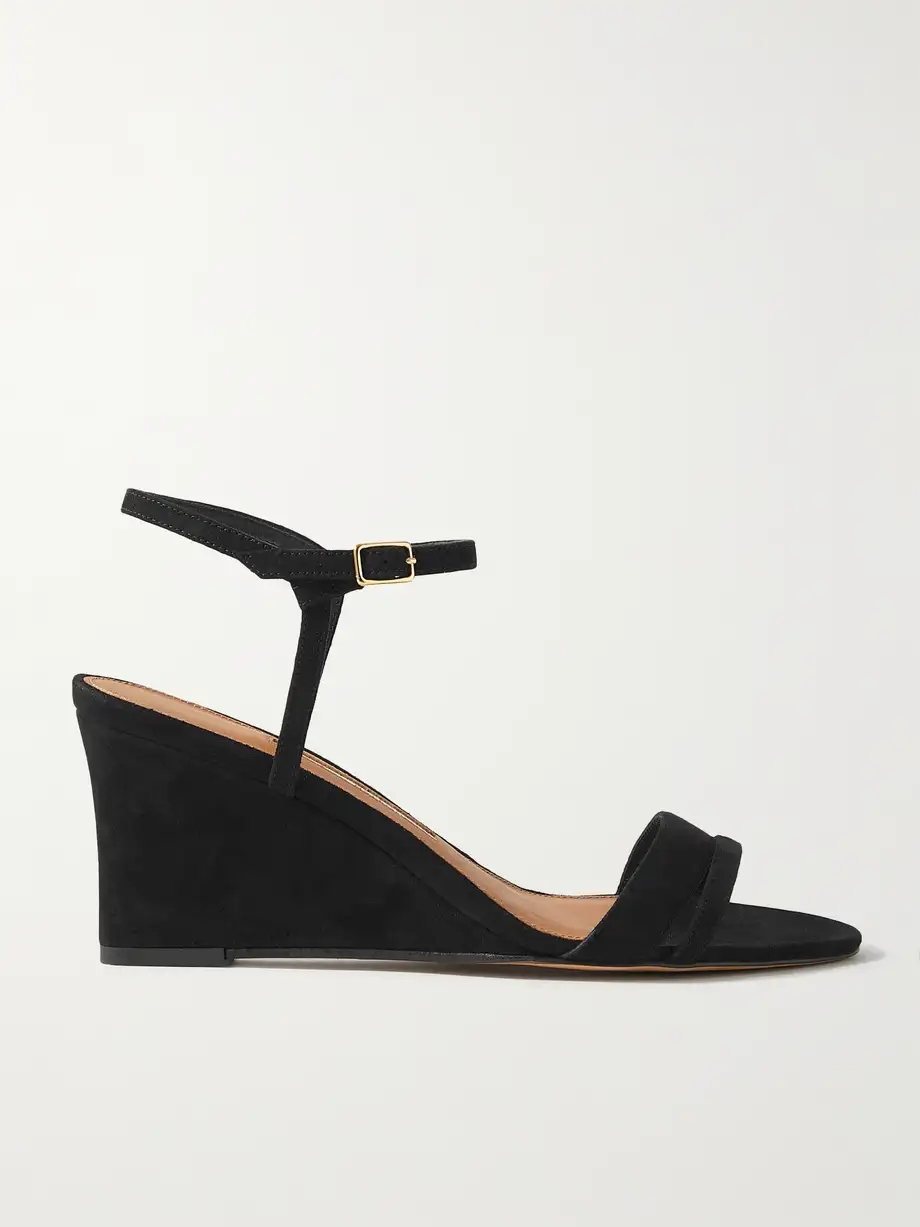 Suede wedge sandals