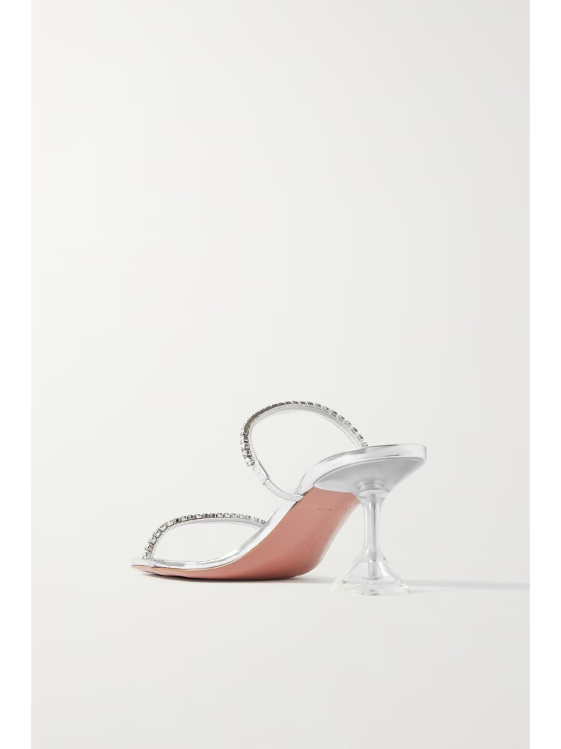 Gilda crystal-embellished PVC mules