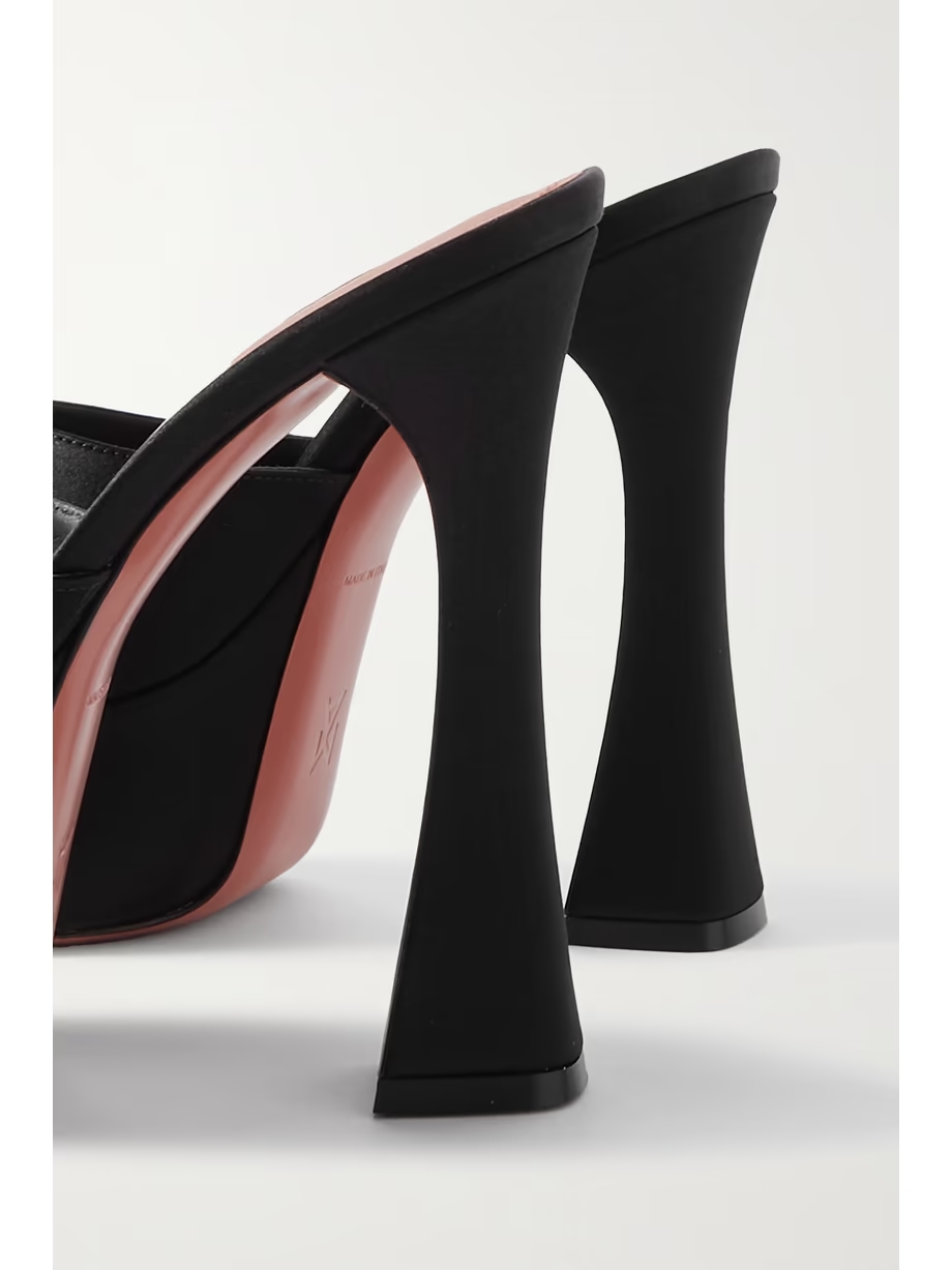 Dalida satin platform mules