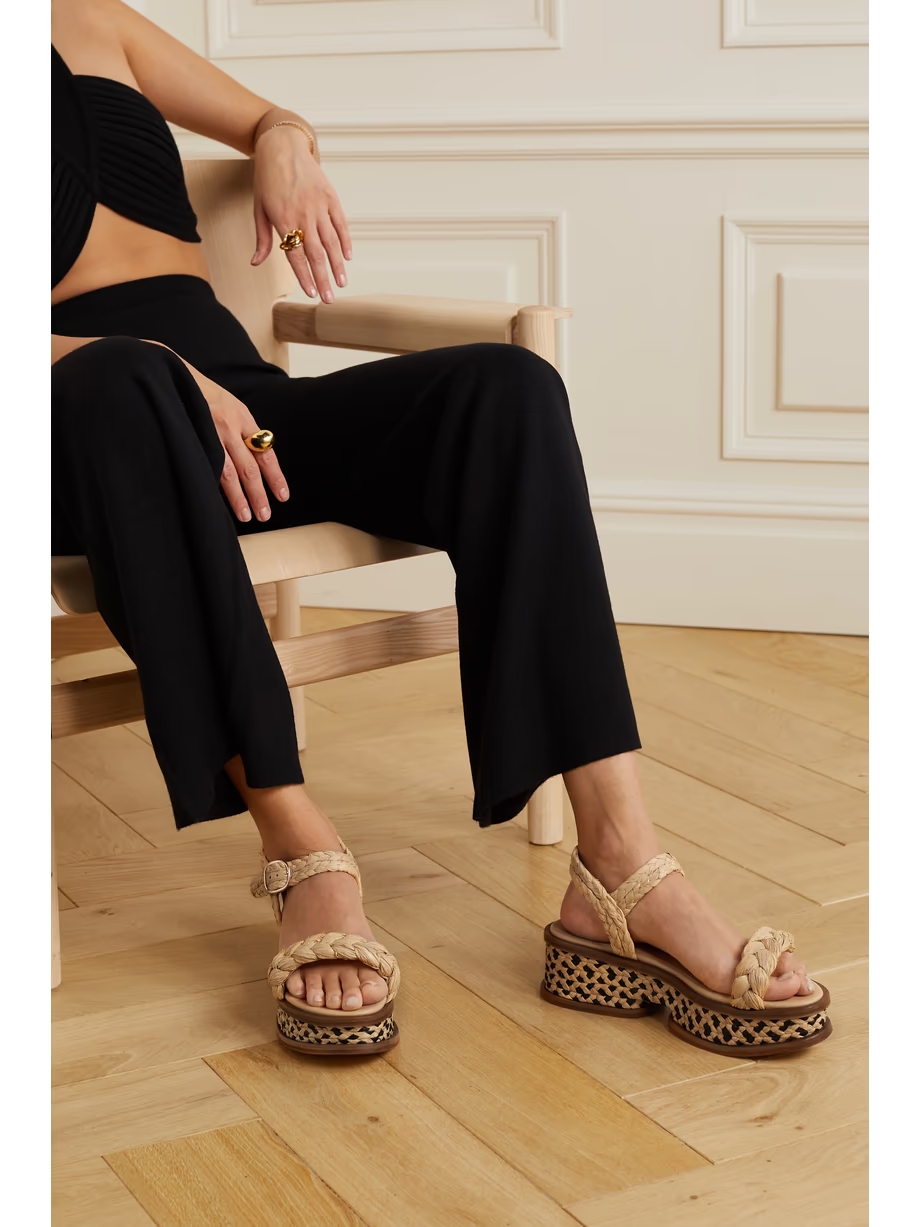 Michael braided raffia sandals