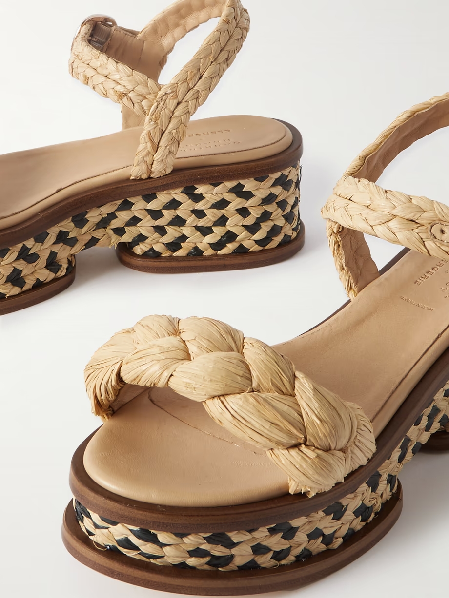 Michael braided raffia sandals