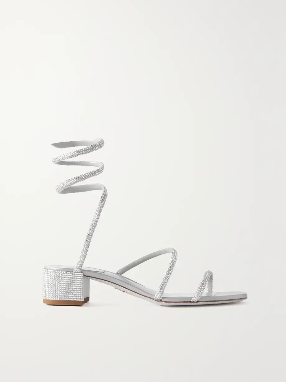 Cleo crystal-embellished satin sandals