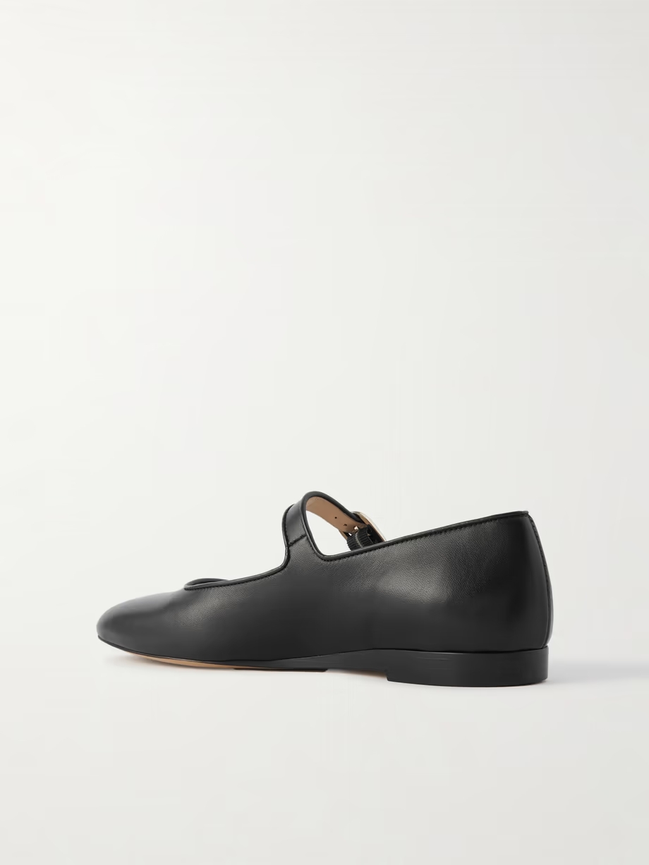 Leather Mary Jane ballet flats