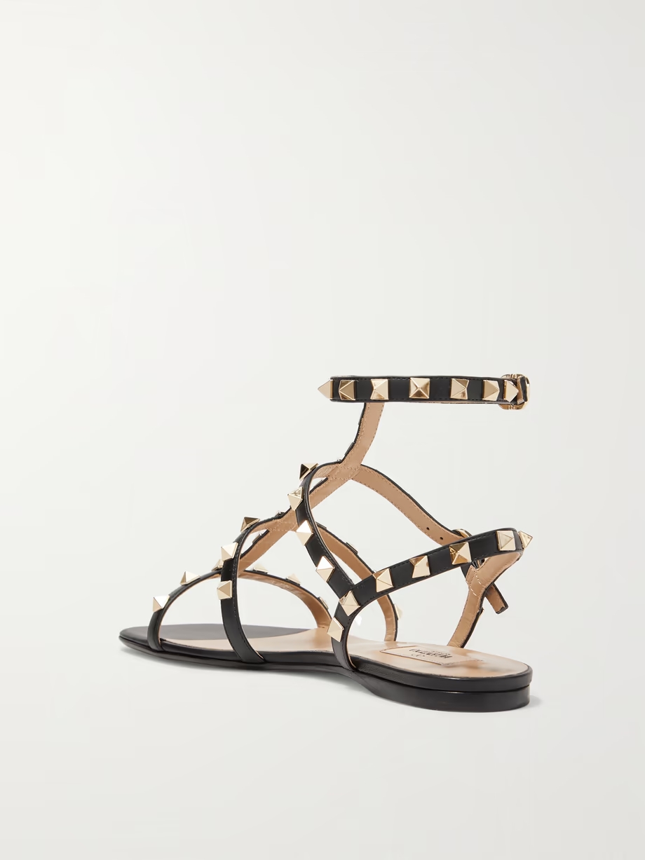 Rockstud leather sandals