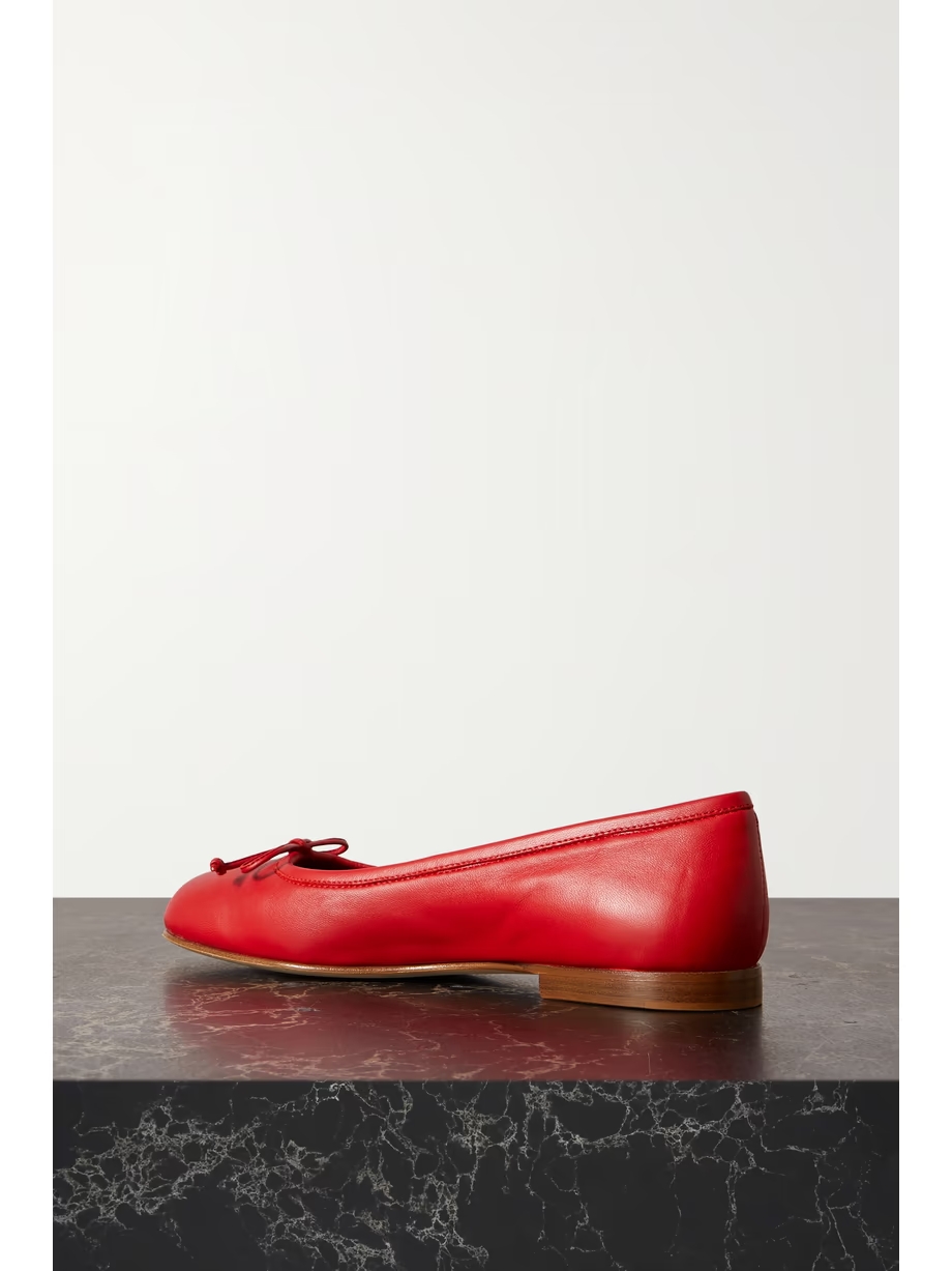 Veralli bow-detailed leather ballet flats