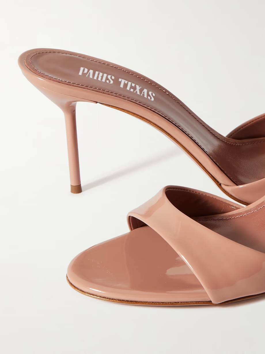 Lidia patent-leather mules