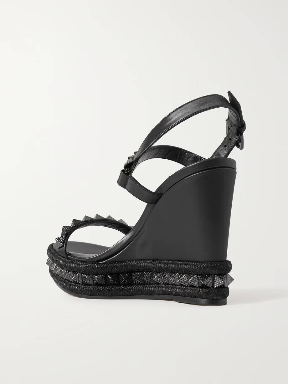 Pyraclou 110 studded leather wedge sandals