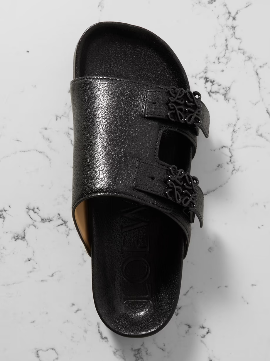 Ease embellished leather slides