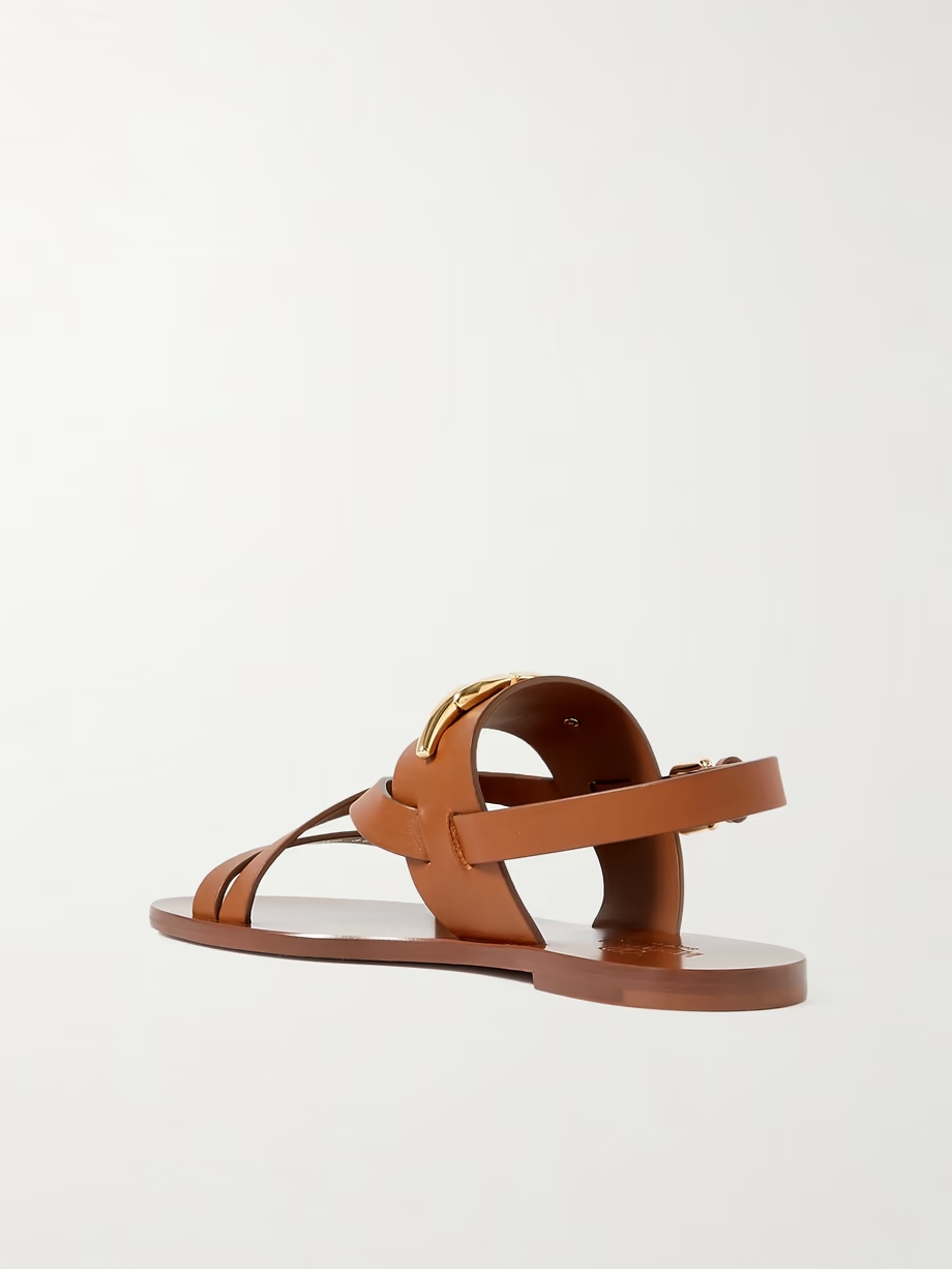 VLOGO embellished leather sandals