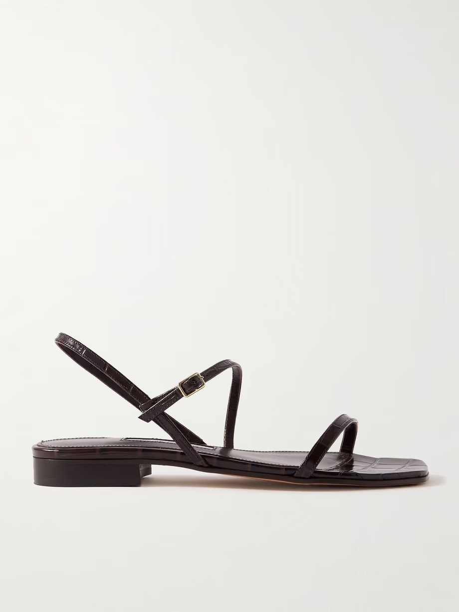 Hope croc-effect leather sandals