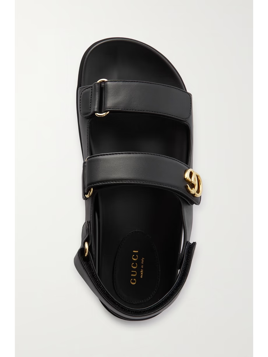 Moritz logo-embellished leather slingback sandals