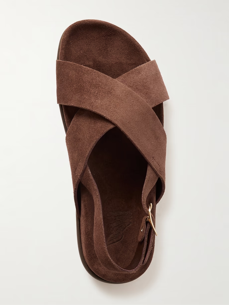 Ikesia suede slingback sandals