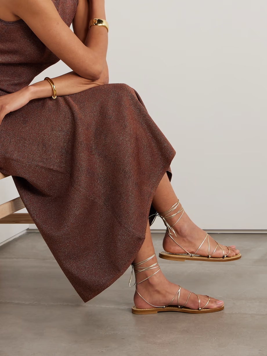 The Serengeti metallic leather sandals