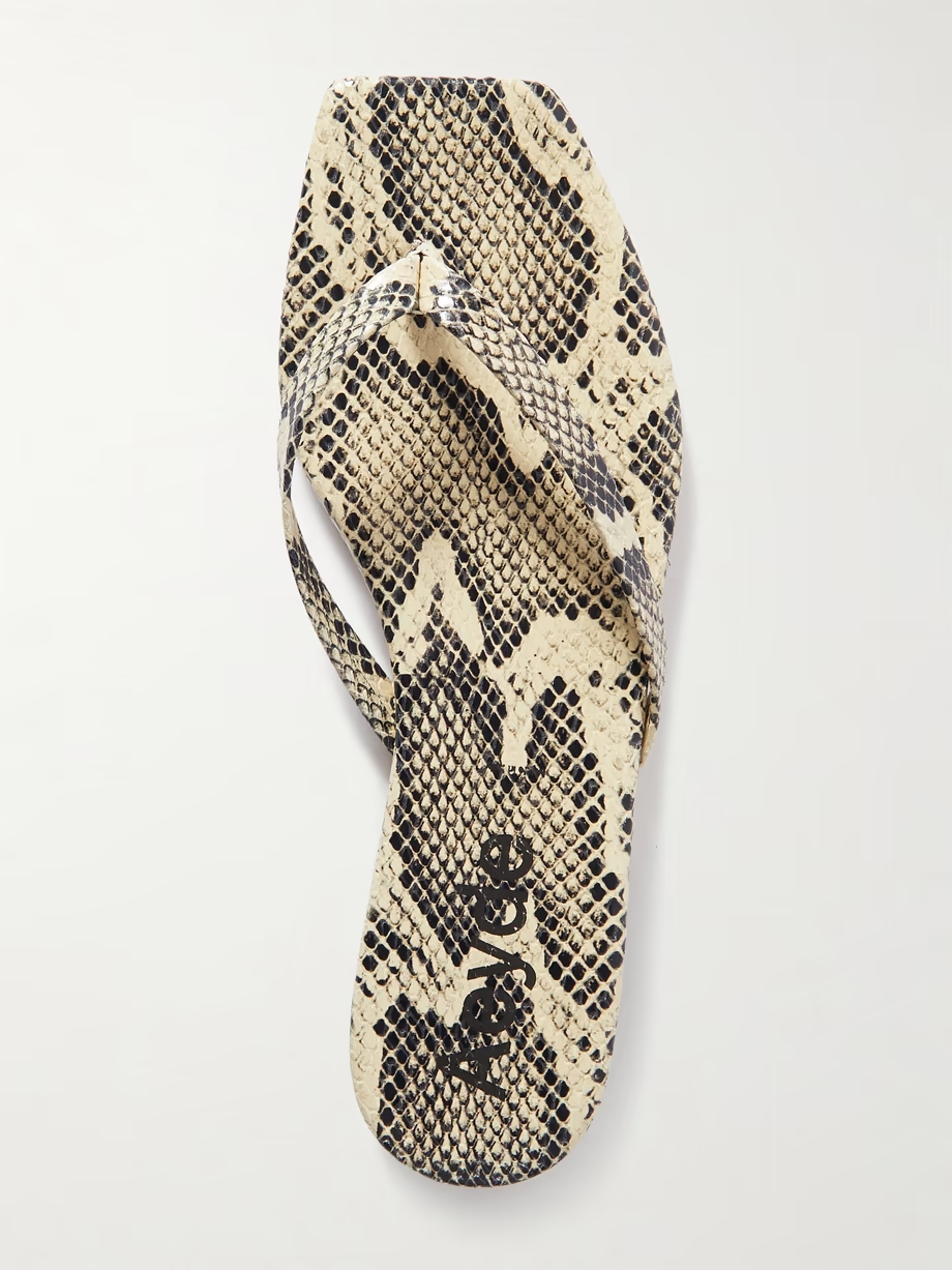 Renee snake-effect leather sandals