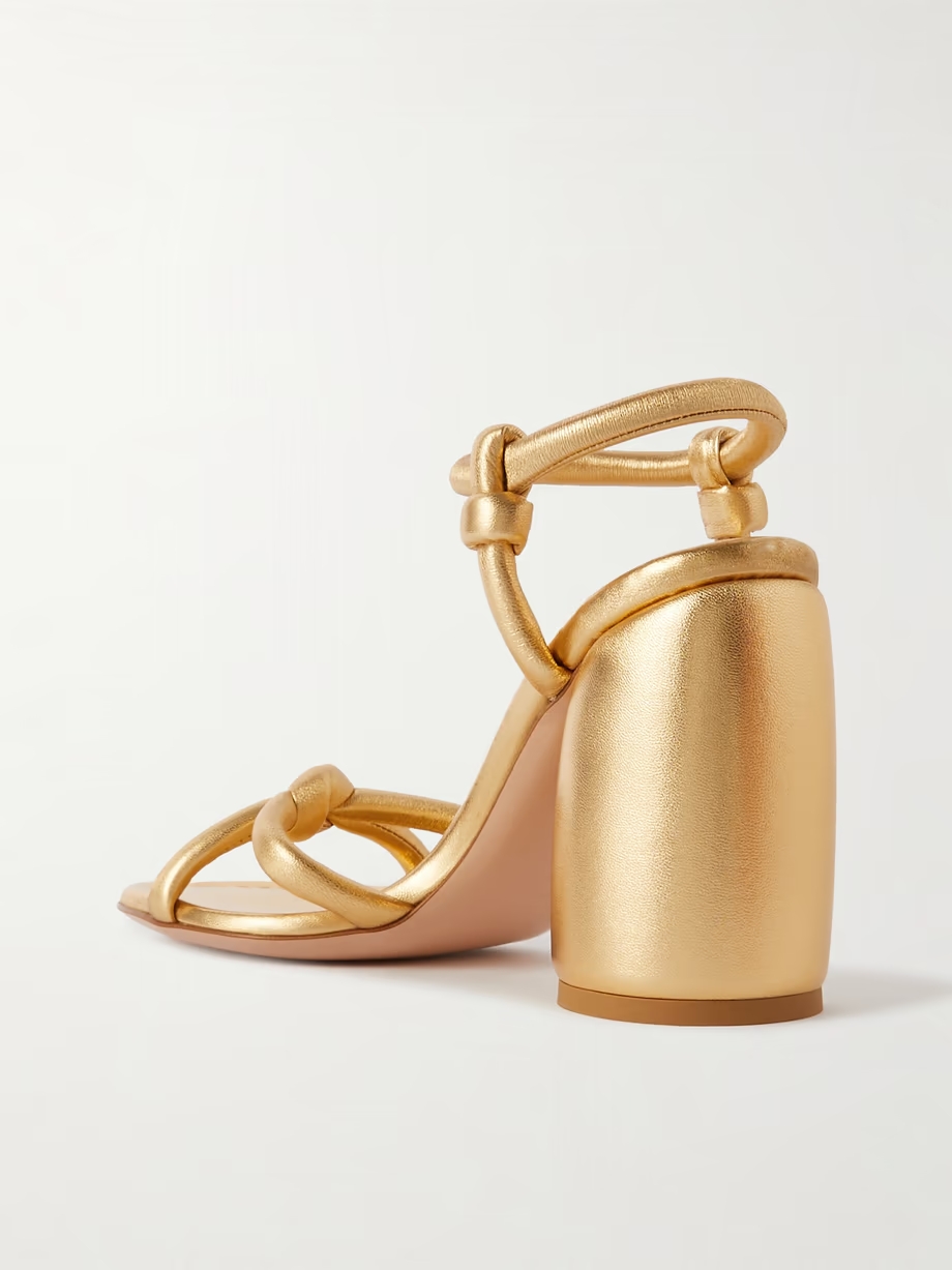 95 metallic leather sandals