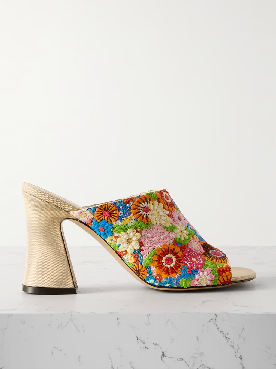 + Paula\'s Ibiza embroidered canvas mules