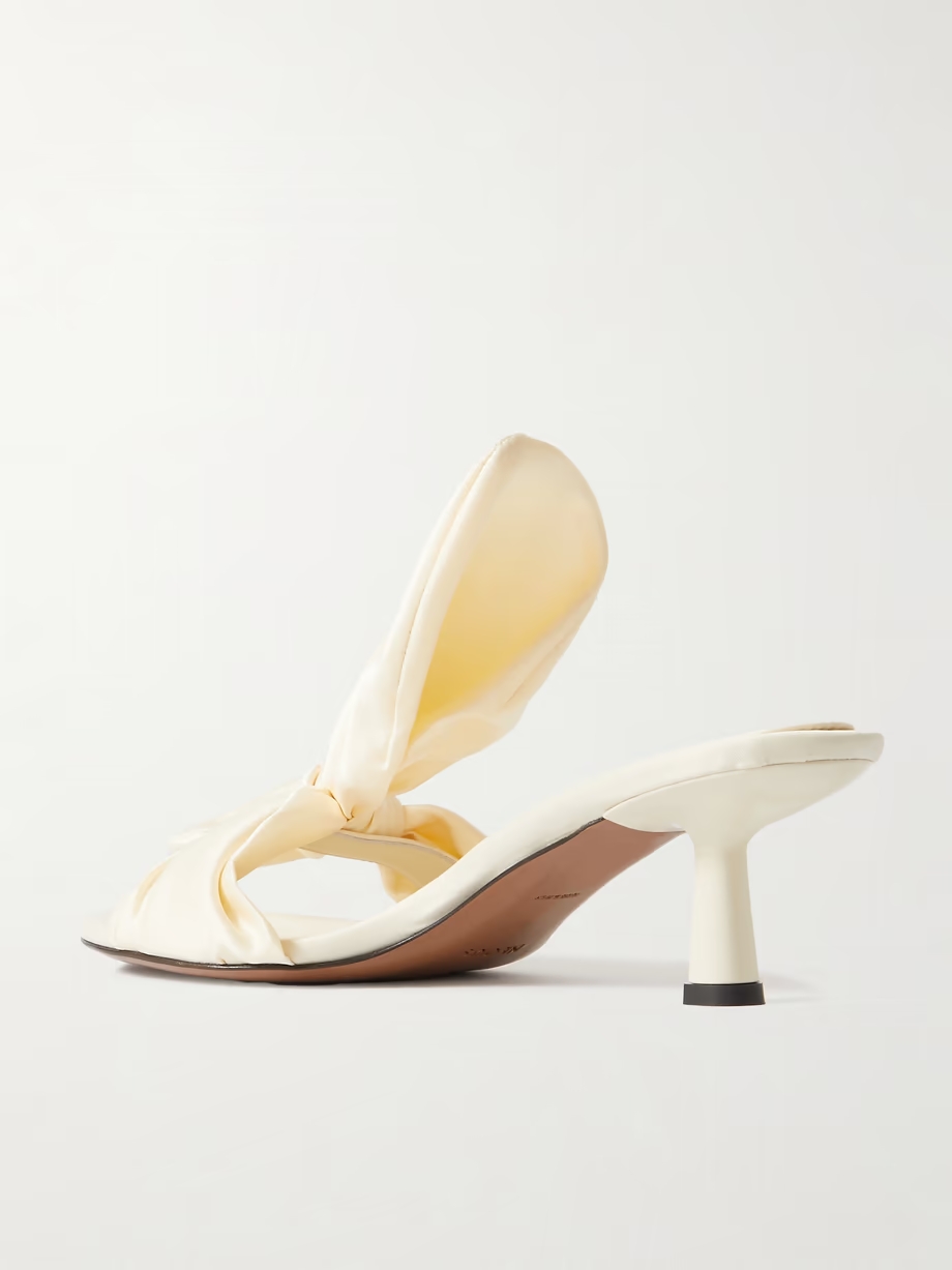 Diana bow-detailed satin sandals