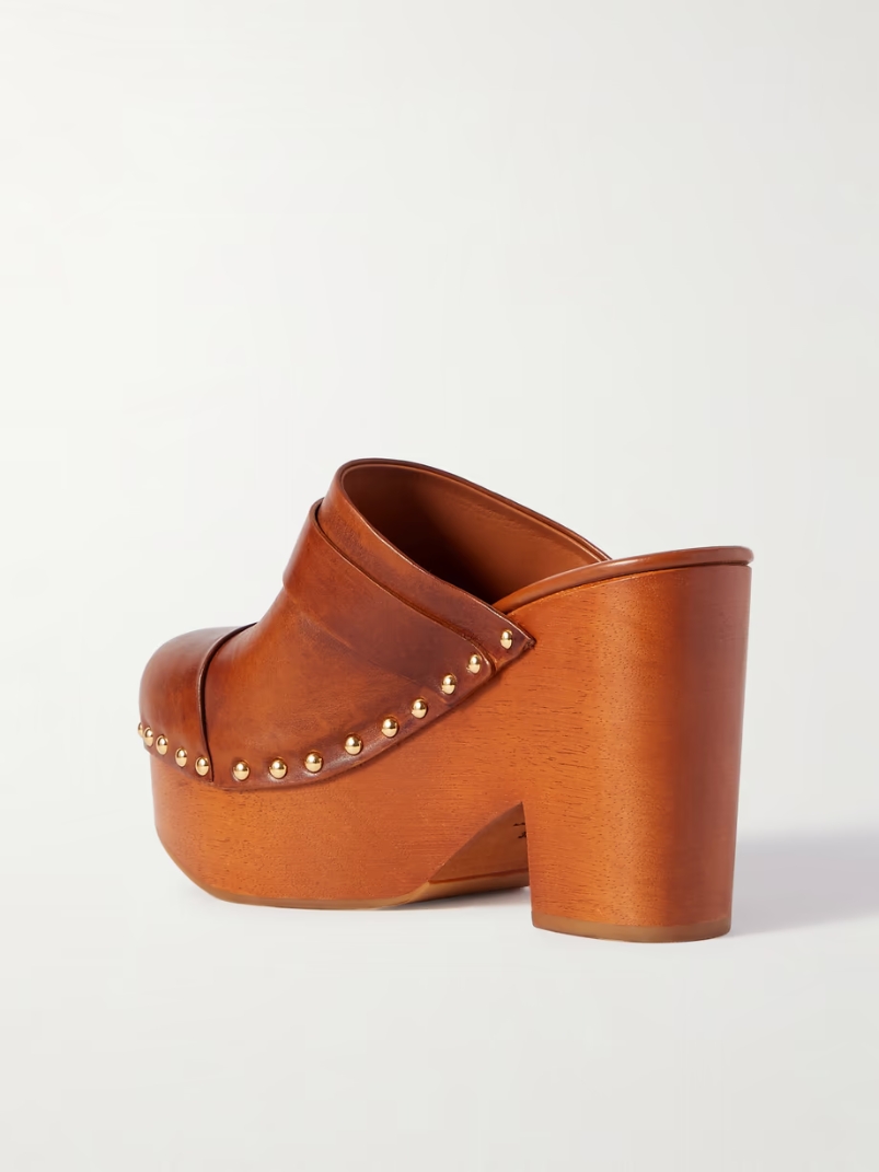 Jeanette studded platform clogs