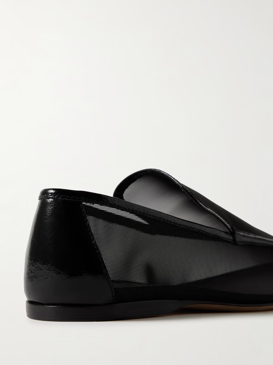 Alessio leather-trimmed mesh loafers