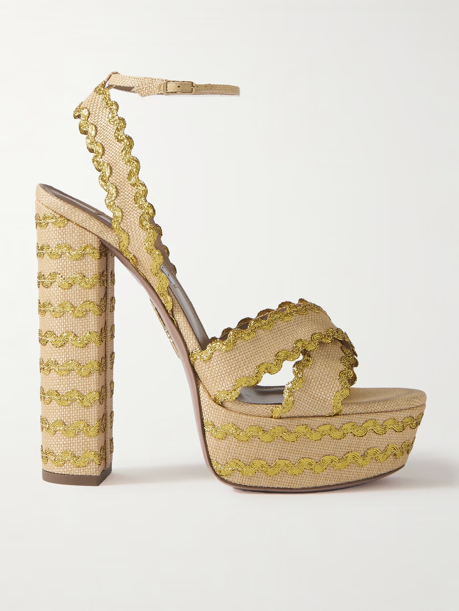 Ric Rac 140 raffia platform sandals