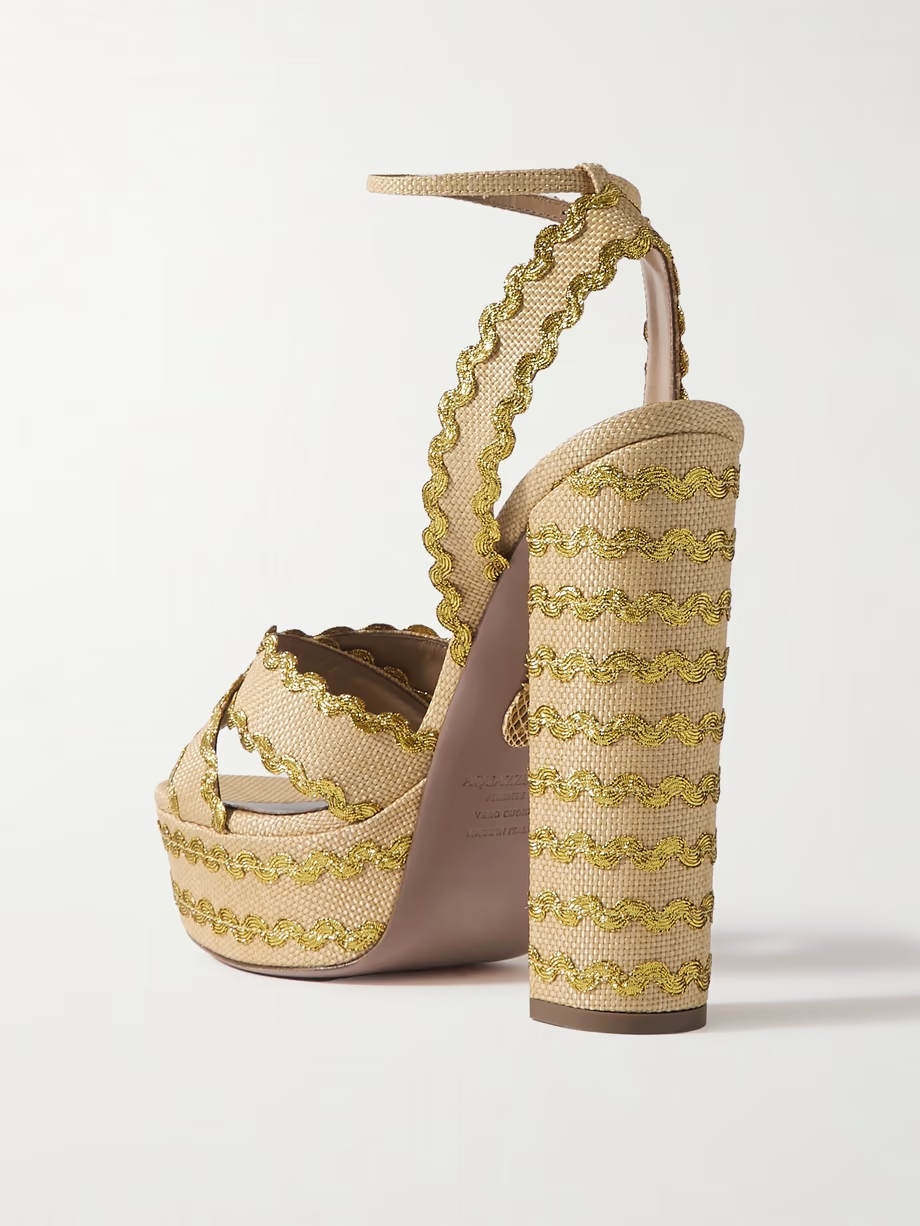 Ric Rac 140 raffia platform sandals