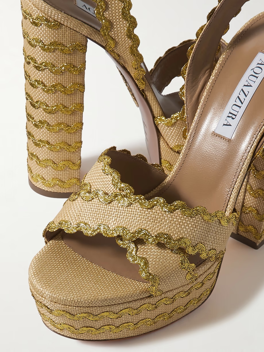 Ric Rac 140 raffia platform sandals