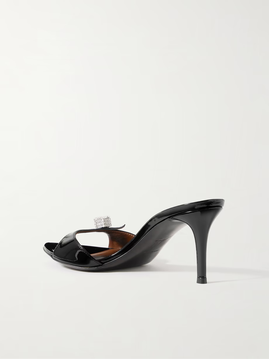 Clandestino embellished patent-leather mules