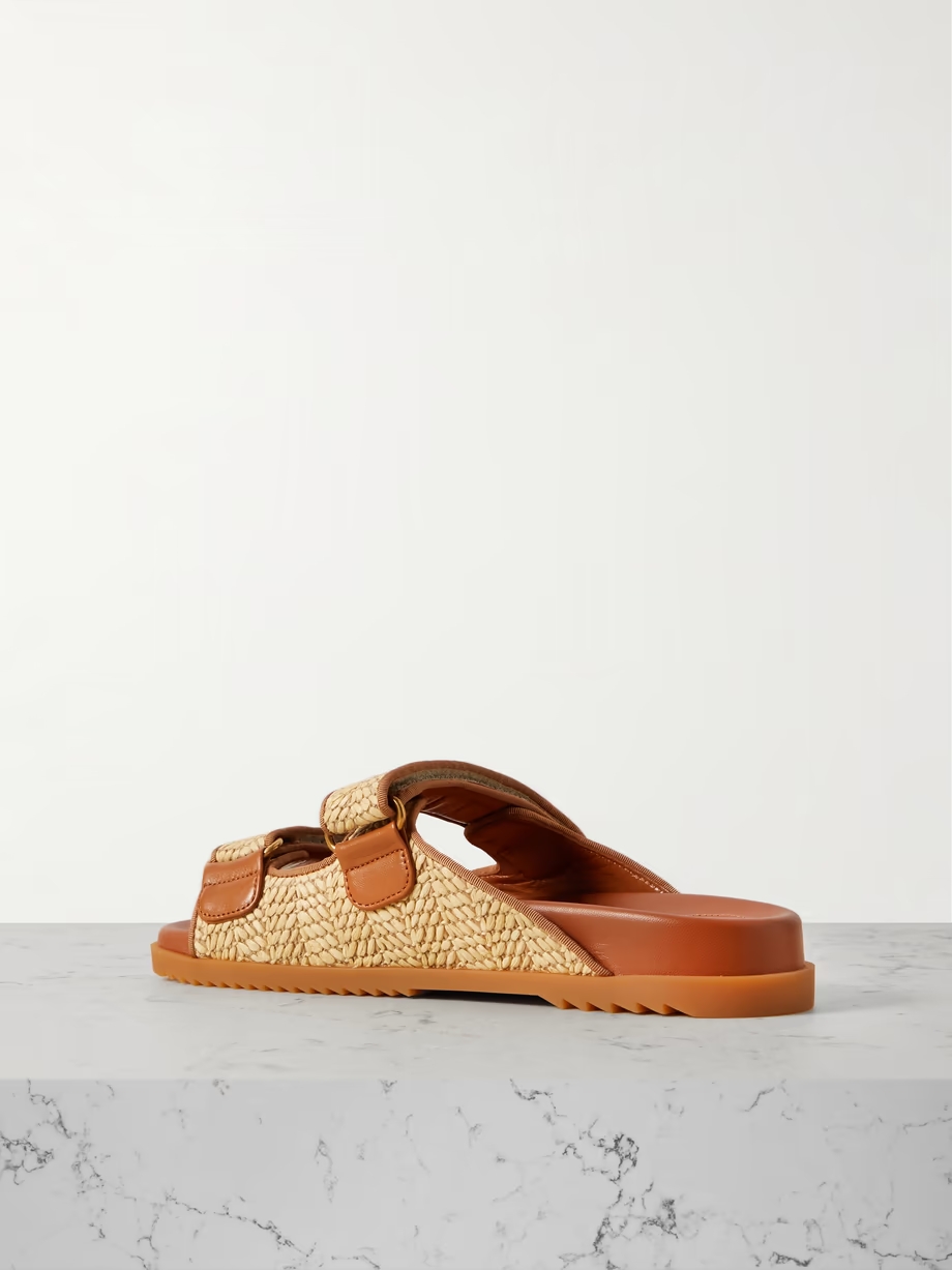 Moritz grosgrain-trimmed raffia sandals