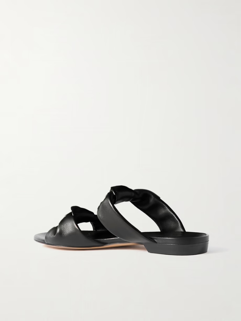 Knot leather sandals